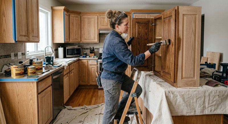 Built In Cabinetry Staining in Cincinnati, OH