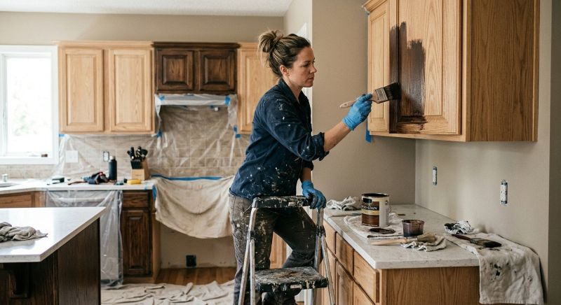 Cabinet Staining Service in Carmel, IN