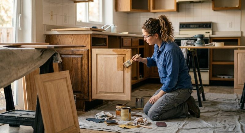 Kitchen Cupboard Refinishing in Bloomington, IN
