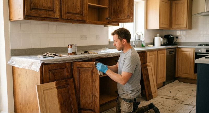 Wood Cabinet Refinishing in Carmel, IN